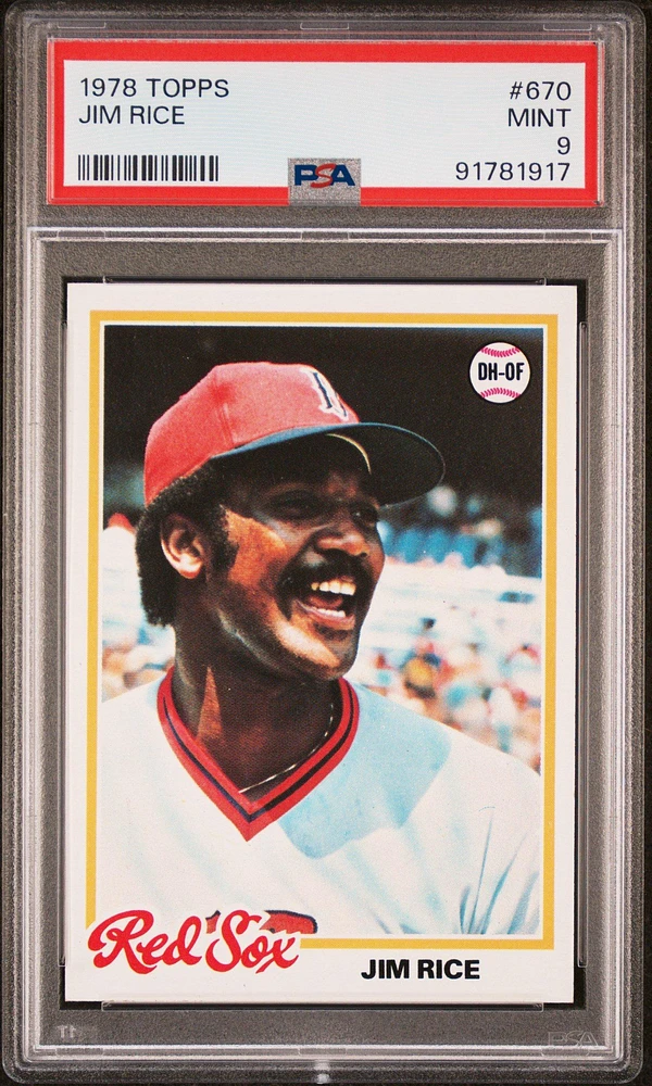 1978 Topps 670 Jim Rice PSA 9