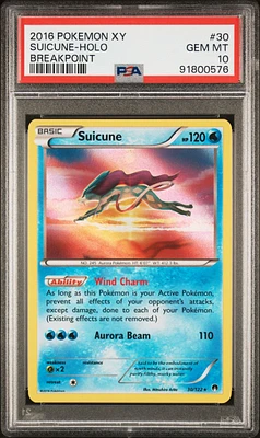 2016 Pokemon Xy Breakpoint 30 Suicune PSA 10