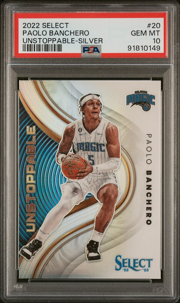 2022 Panini Select Unstoppable 20 Paolo Banchero Silver PSA 10