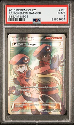 2016 Pokemon Xy Steam Siege 113 Full Art/pokemon Ranger PSA 9
