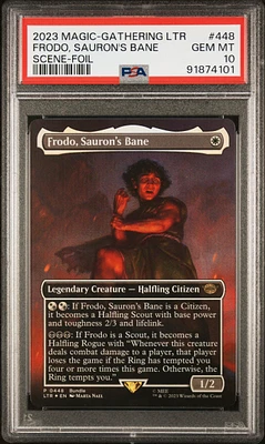 2023 Magic The Gathering Tales Of Middle-earth 448 Frodo, Sauron's Bane PSA 10