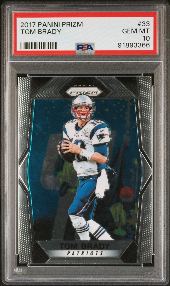 2017 Panini Prizm 33 Tom Brady PSA 10
