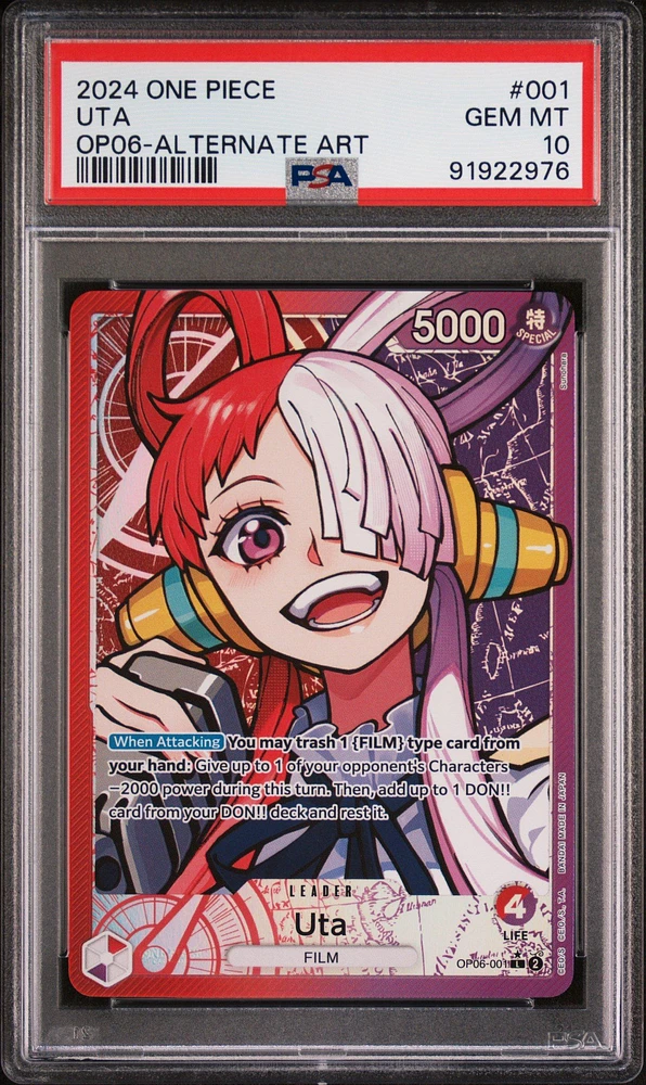 2024 One Piece Wings Of The Captain 001 Uta PSA 10