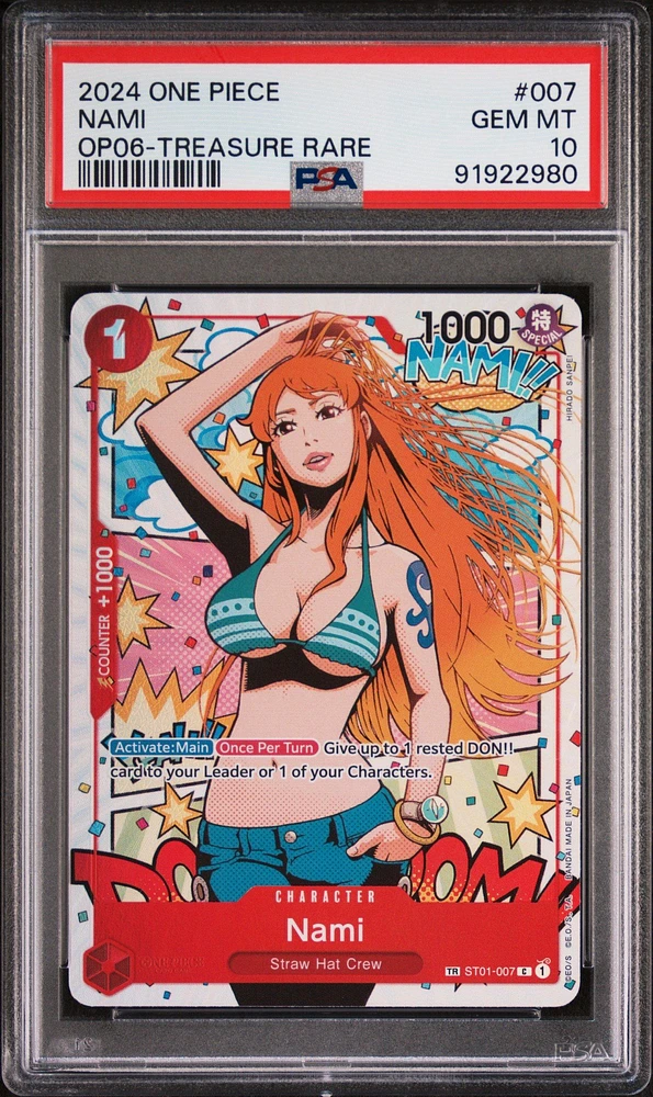 2024 One Piece Wings Of The Captain 007 Nami PSA 10
