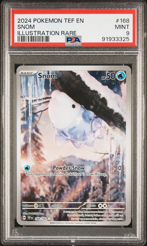 2024 Pokemon Tef En-temporal Forces 168 Snom PSA 9