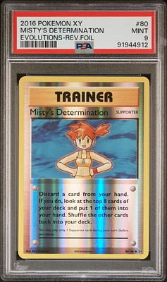 2016 Pokemon Xy Evolutions 80 Misty's Determination-reverse Foil PSA 9