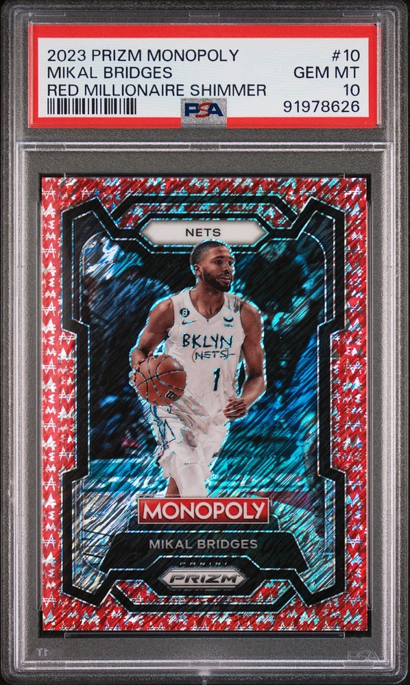 2023 Panini Prizm Monopoly 10 Mikal Bridges PSA 10
