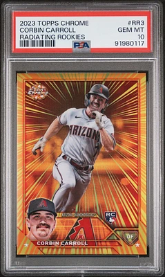 2023 Topps Chrome Radiating Rookies Rr3 Corbin Carroll PSA 10