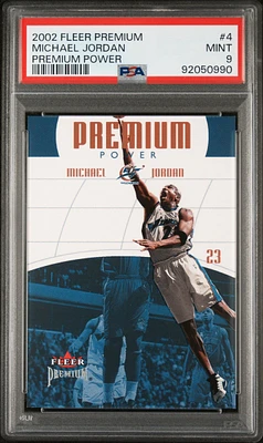 2002 Fleer Premium Premium Power 4 Michael Jordan PSA 9