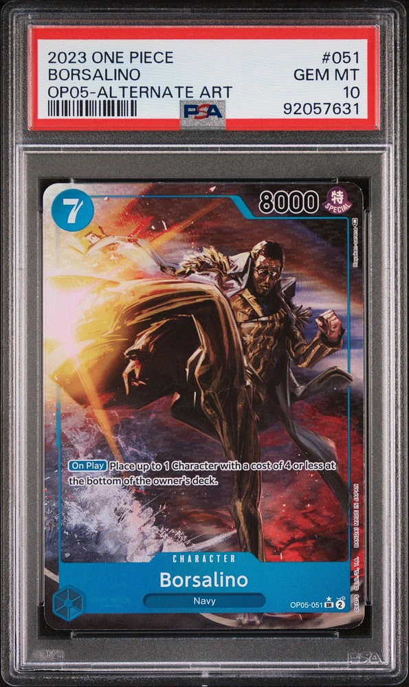 2023 One Piece Op05-awakening Of The New Era 051 Borsalino Alternate Art PSA 10