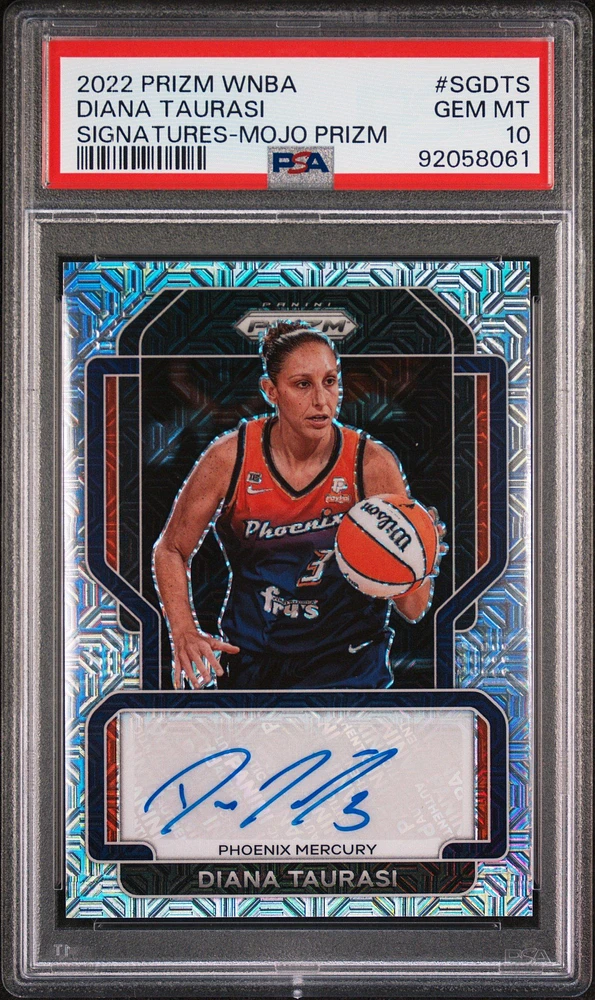 2022 Panini Prizm Wnba Signatures Sgdts Diana Taurasi Mojo Prizm PSA 10