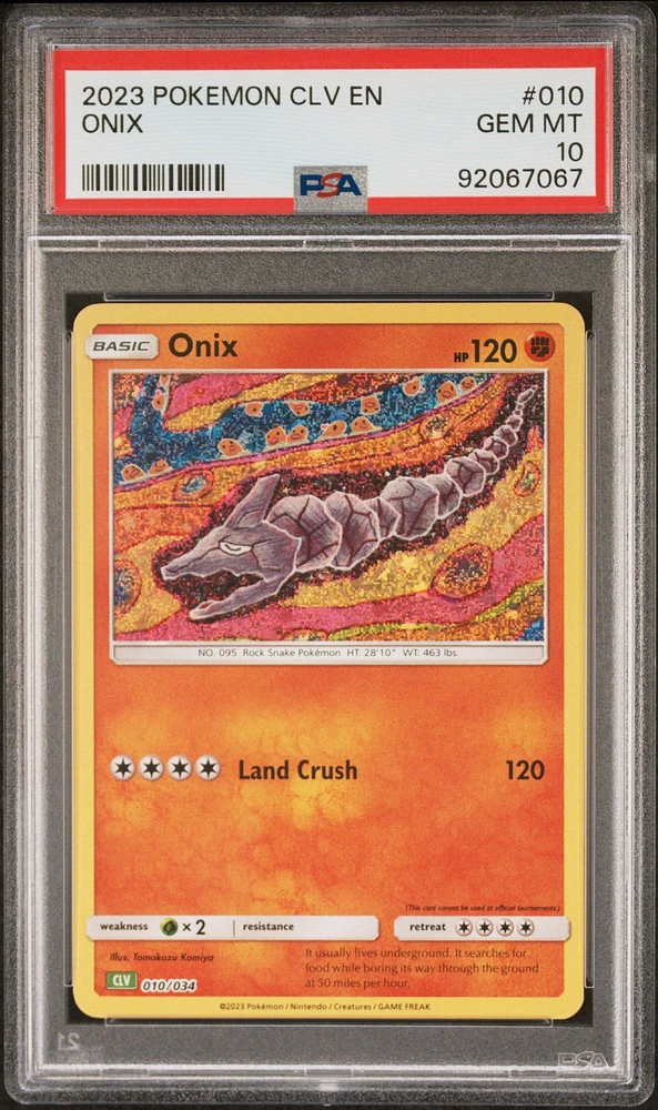 2023 Pokemon Clv-trading Card Game Classic Venusaur & Lugia Ex Deck 010 Onix PSA 10