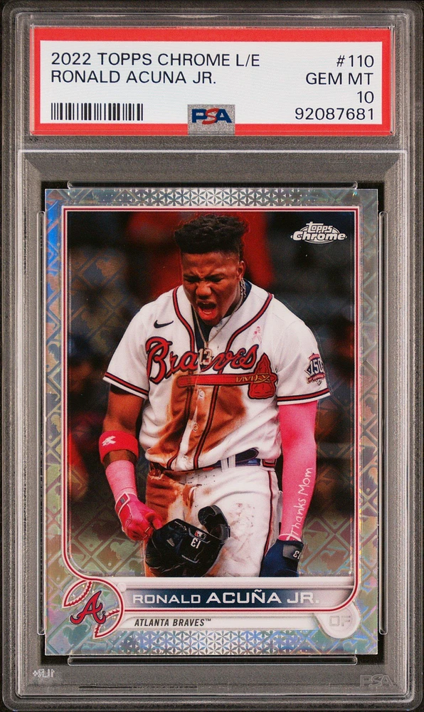 2022 Topps Chrome Logofractor Edition 110 Ronald Acuna Jr. PSA 10