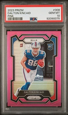 2023 Panini Prizm 308 Dalton Kincaid Pink Prizm PSA