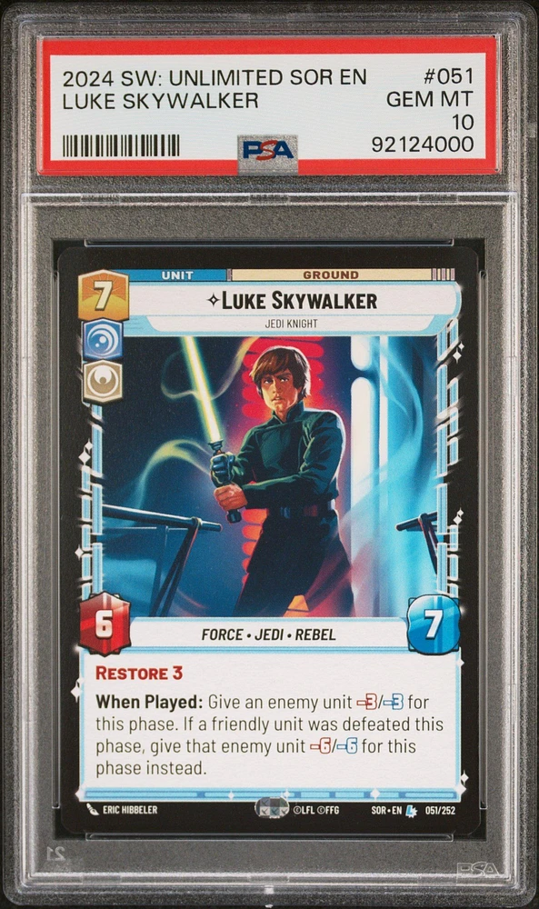 2024 Star Wars: Unlimited Spark Of Rebellion 051 Luke Skywalker