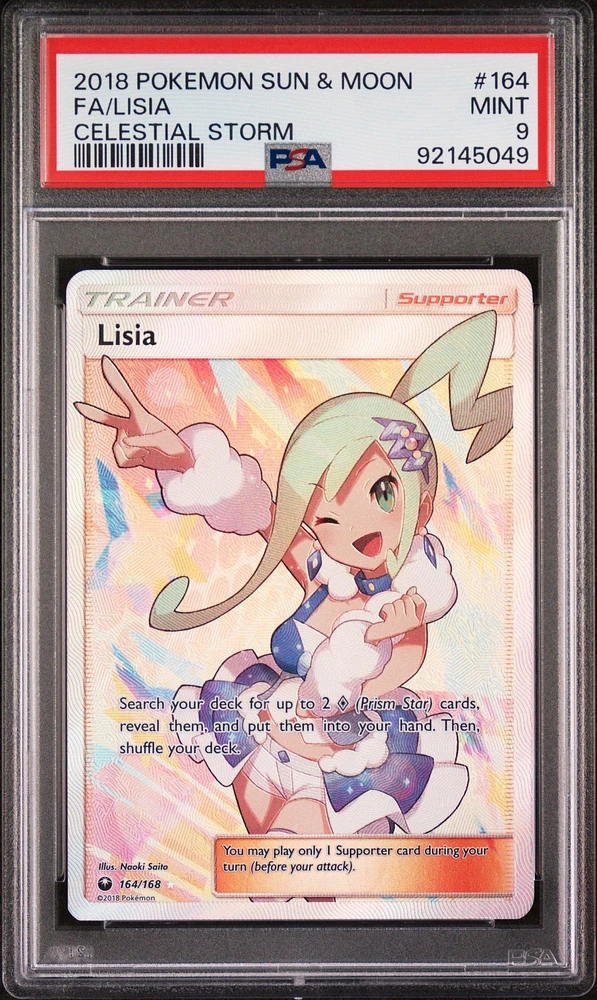 2018 Pokemon Sun & Moon Celestial Storm 164 Fa/lisia PSA 9