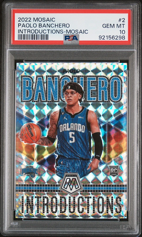2022 Panini Mosaic Introductions 2 Paolo Banchero Mosaic PSA 10