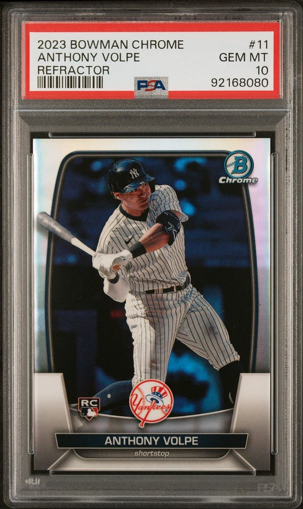 2023 Bowman Chrome 11 Anthony Volpe Refractor PSA 10