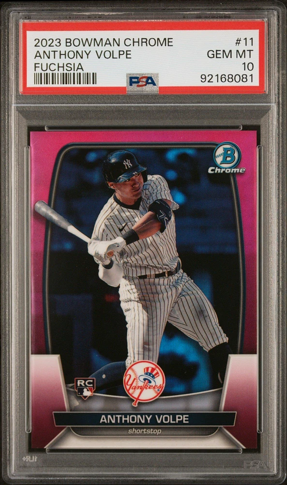 2023 Bowman Chrome 11 Anthony Volpe Fuchsia PSA 10