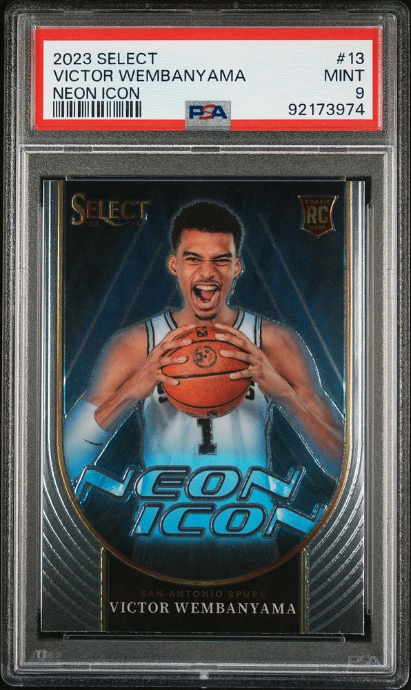2023 Panini Select Neon Icon 13 Victor Wembanyama PSA