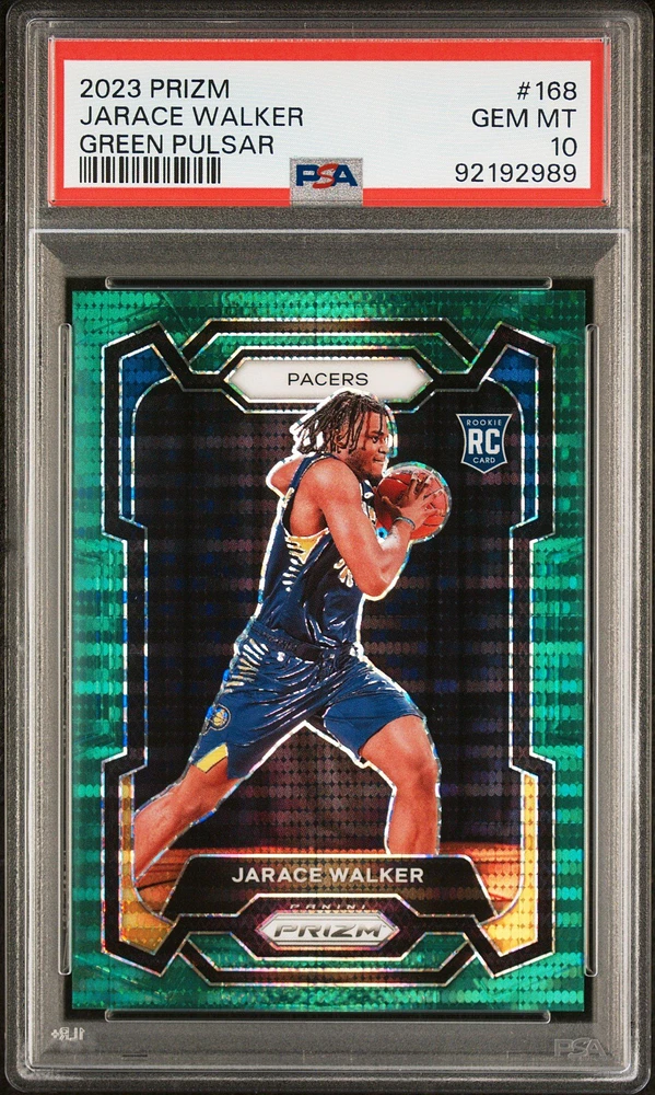 2023 Panini Prizm 168 Jarace Walker Green Pulsar PSA 10