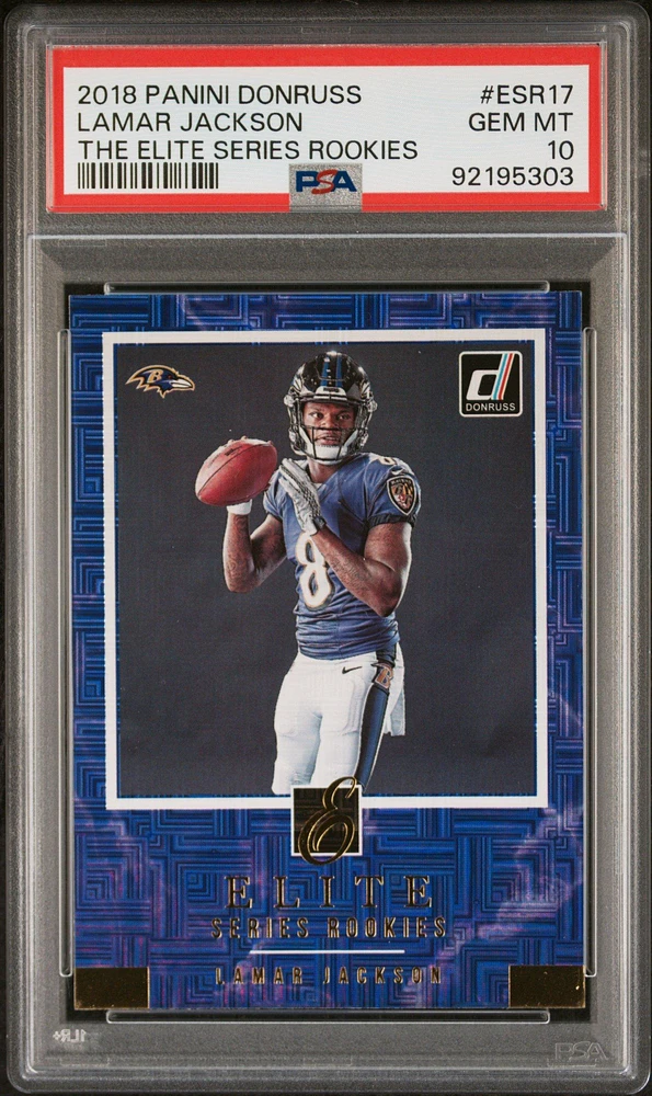 2018 Panini Donruss The Elite Series Rookies Esr17 Lamar Jackson PSA 10