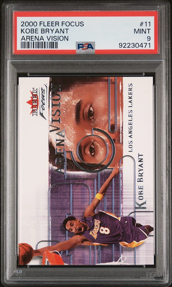 2000 Fleer Focus Arena Vision 11 Kobe Bryant PSA 9
