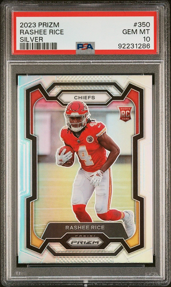 2023 Panini Prizm 350 Rashee Rice Silver Prizm PSA 10