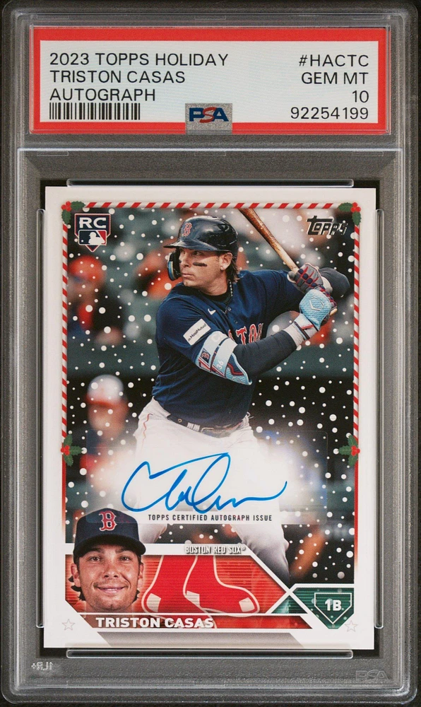 2023 Topps Holiday Autographs Hactc Triston Casas PSA 10