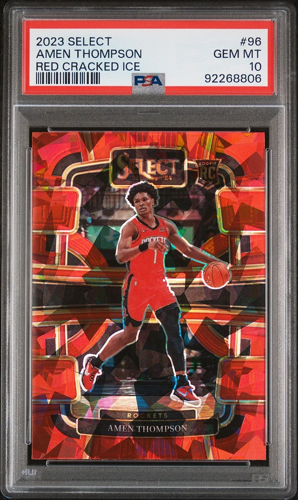 2023 Panini Select Amen Thompson Cracked Ice PSA 10