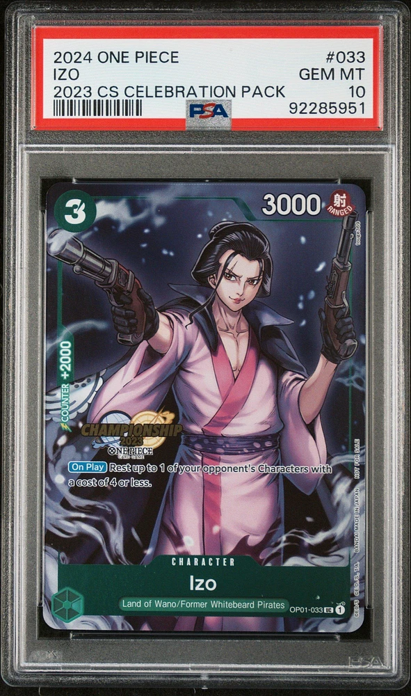 2024 One Piece Championship 2023 Celebration Pack 033 Izo PSA 10