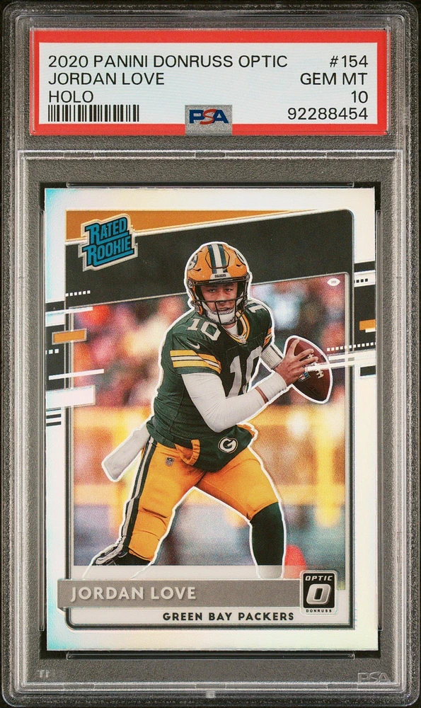 2020 Panini Donruss Optic 154 Jordan Love Holo PSA