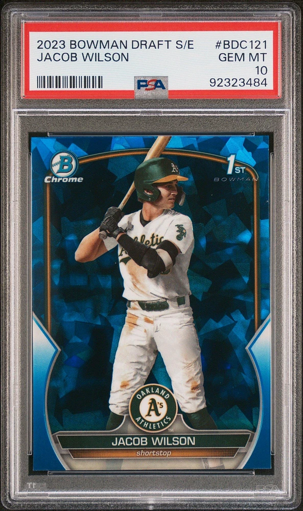 2023 Bowman Draft Sapphire Edition Bdc121 Jacob Wilson PSA 10