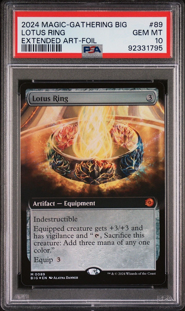 2024 Magic The Gathering The Big Score 89 Lotus Ring PSA 10