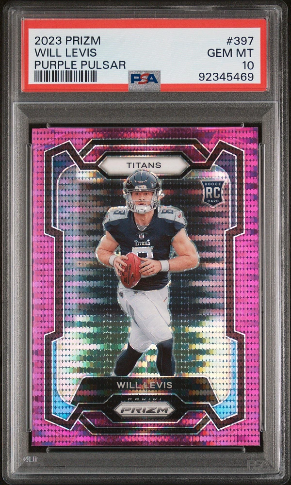 2023 Panini Prizm 397 Will Levis Purple Pulsar PSA 10