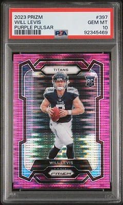 2023 Panini Prizm 397 Will Levis Purple Pulsar PSA 10