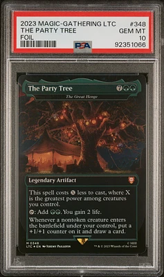 2023 Magic The Gathering Tales Of Middle-earth Commander 348 The Party Tree PSA 10