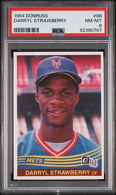 1984 Donruss 68 Darryl Strawberry PSA 8