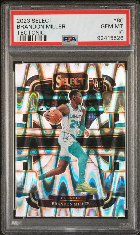 2023 Panini Select Brandon Miller Tectonic PSA 10