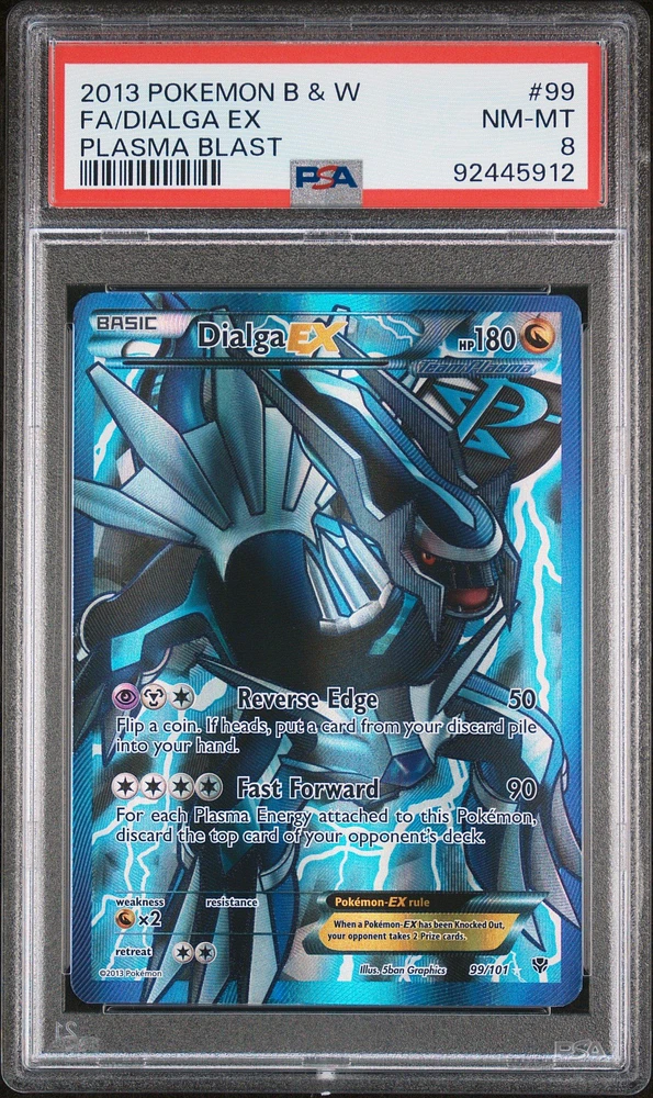 2013 Pokemon Black & White Plasma Blast 99 Fa/dialga Ex PSA 8