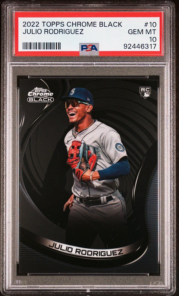 2022 Topps Chrome Black 10 Julio Rodriguez PSA 10