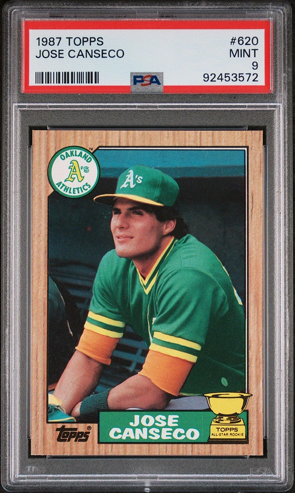1987 Topps 620 Jose Canseco PSA 9