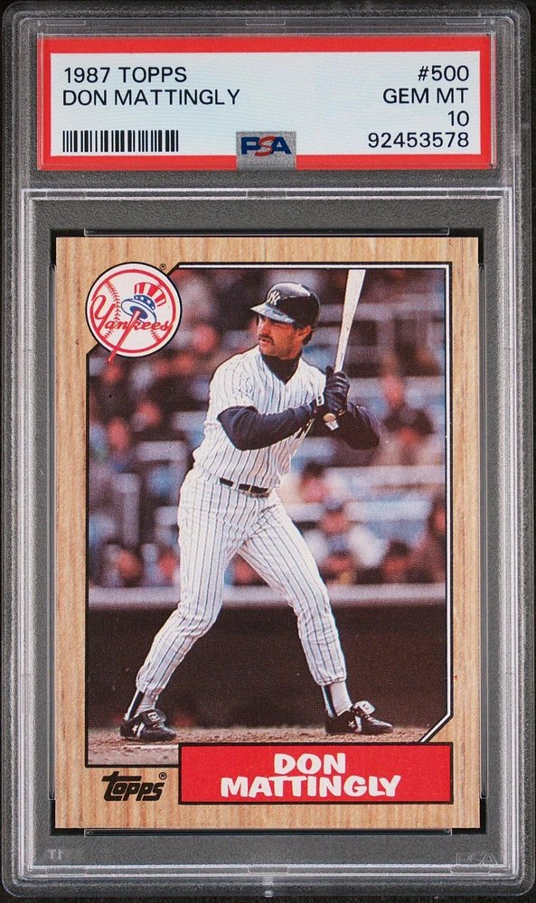 1987 Topps 500 Don Mattingly PSA 10