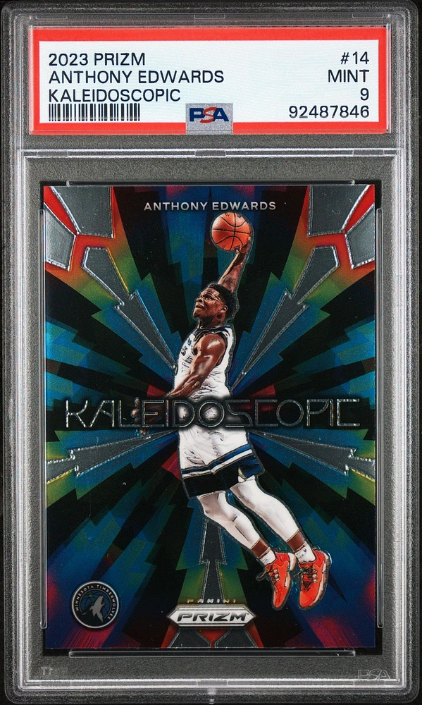 2023 Panini Prizm Kaleidoscopic 14 Anthony Edwards PSA 9