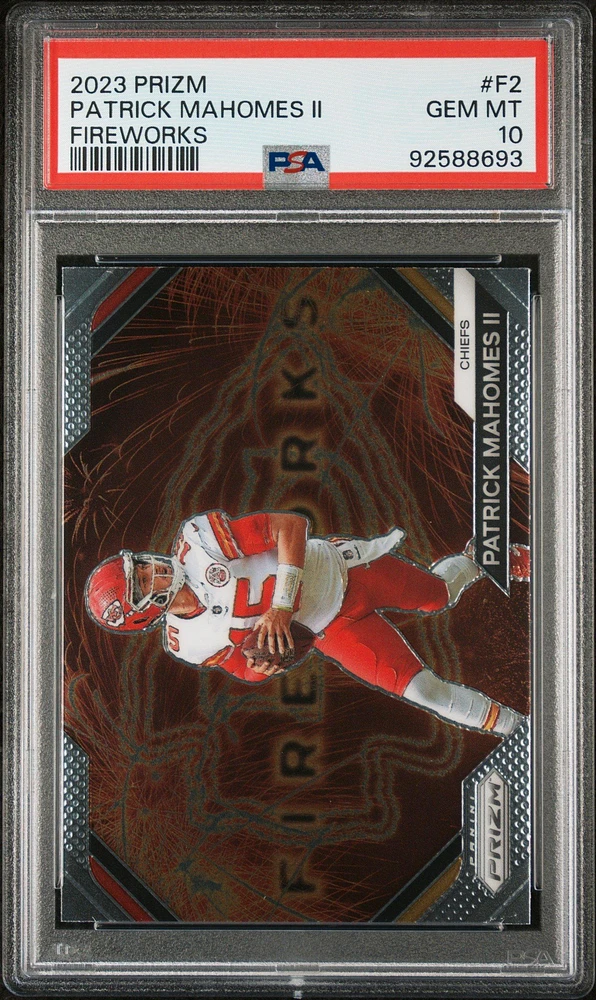 2023 Panini Prizm Fireworks F2 Patrick Mahomes Ii PSA 10
