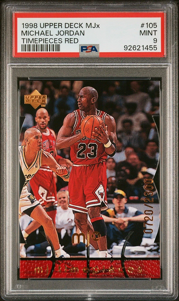 1998 Upper Deck Mjx 105 Michael Jordan Timepieces Red PSA 9