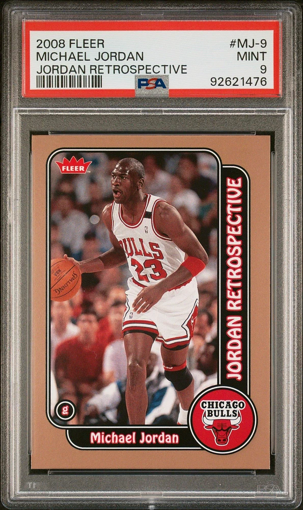 2008 Fleer Jordan Retrospective Mj-9 Michael Jordan PSA 9