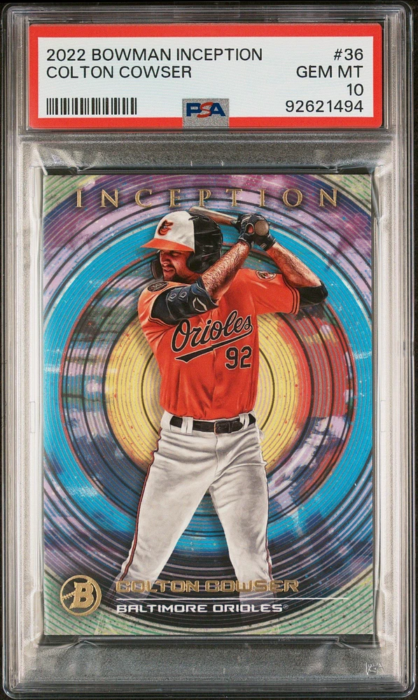 2022 Bowman Inception 36 Colton Cowser PSA 10