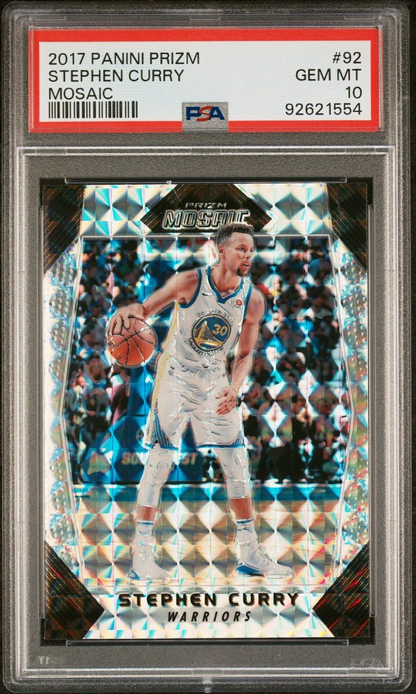 2017 Panini Prizm Mosaic 92 Stephen Curry PSA 10
