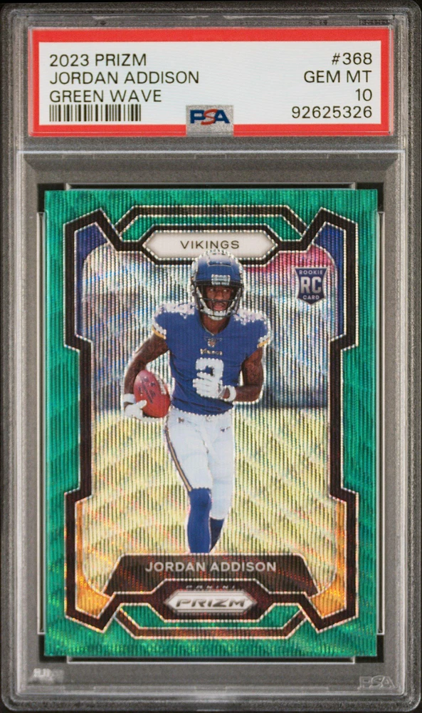 2023 Panini Prizm 368 Jordan Addison Green Wave PSA 10